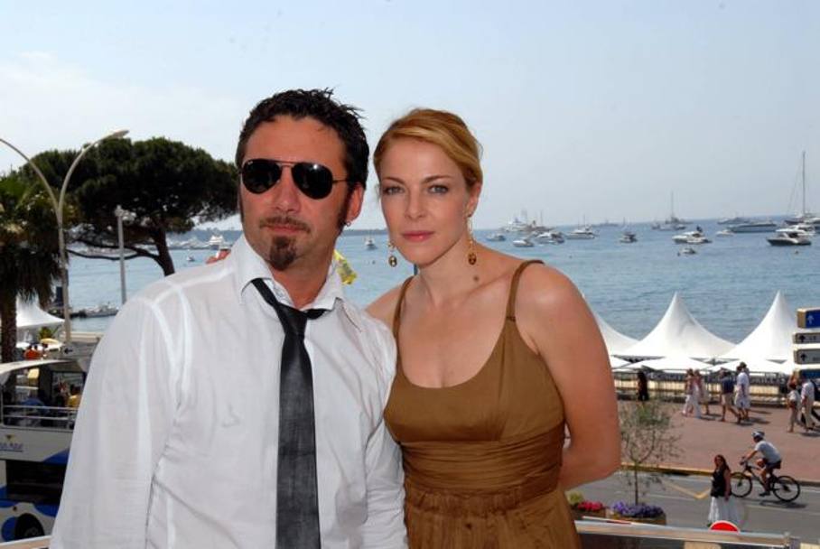 Claudia Gerini con Federico Zampaglione a Cannes nel 2007 